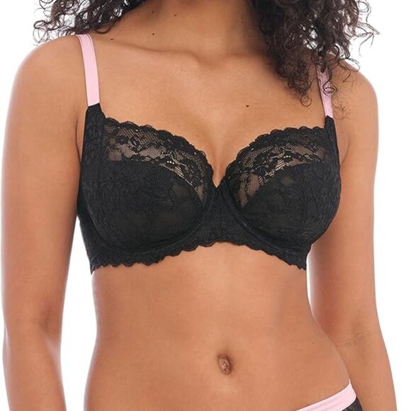 Freya Women's Offbeat Underwire Side Support Bra Black, 30GG - Picture 1 of 7
